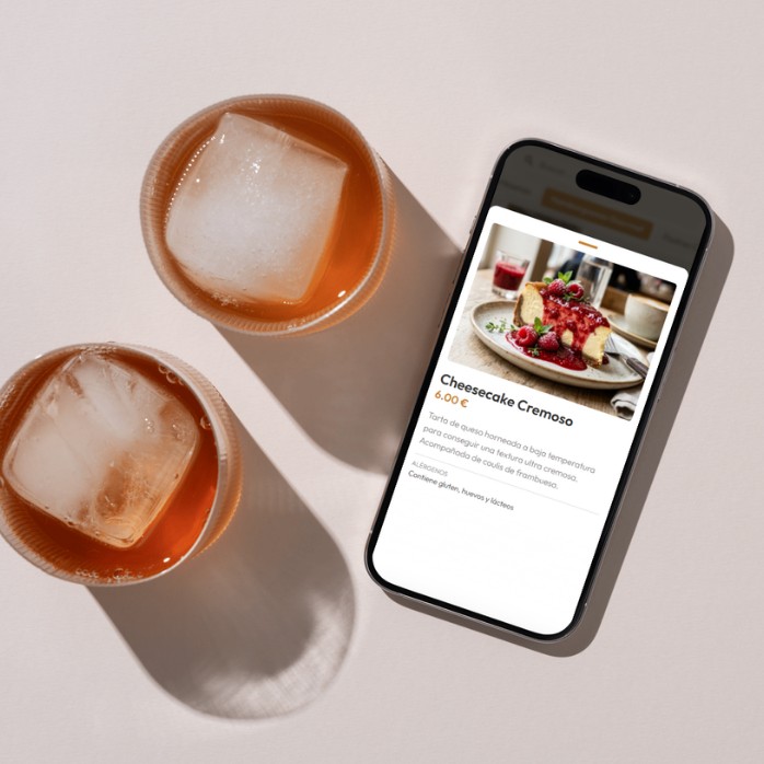 A screenshot of a mobile-responsive digital menu
